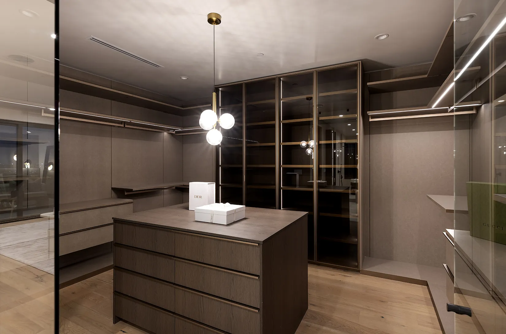 Smoked-Glass Dressing Room