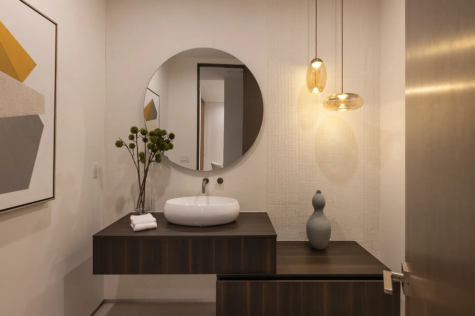 Round-Mirror Vanity